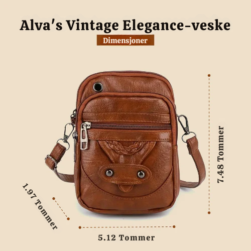 Alva´s Vintage Elegans | Skinn Crossbody Veske