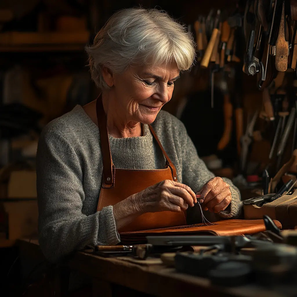 Anita´s klassiske eleganse | Vintage falsk lær tote-veske