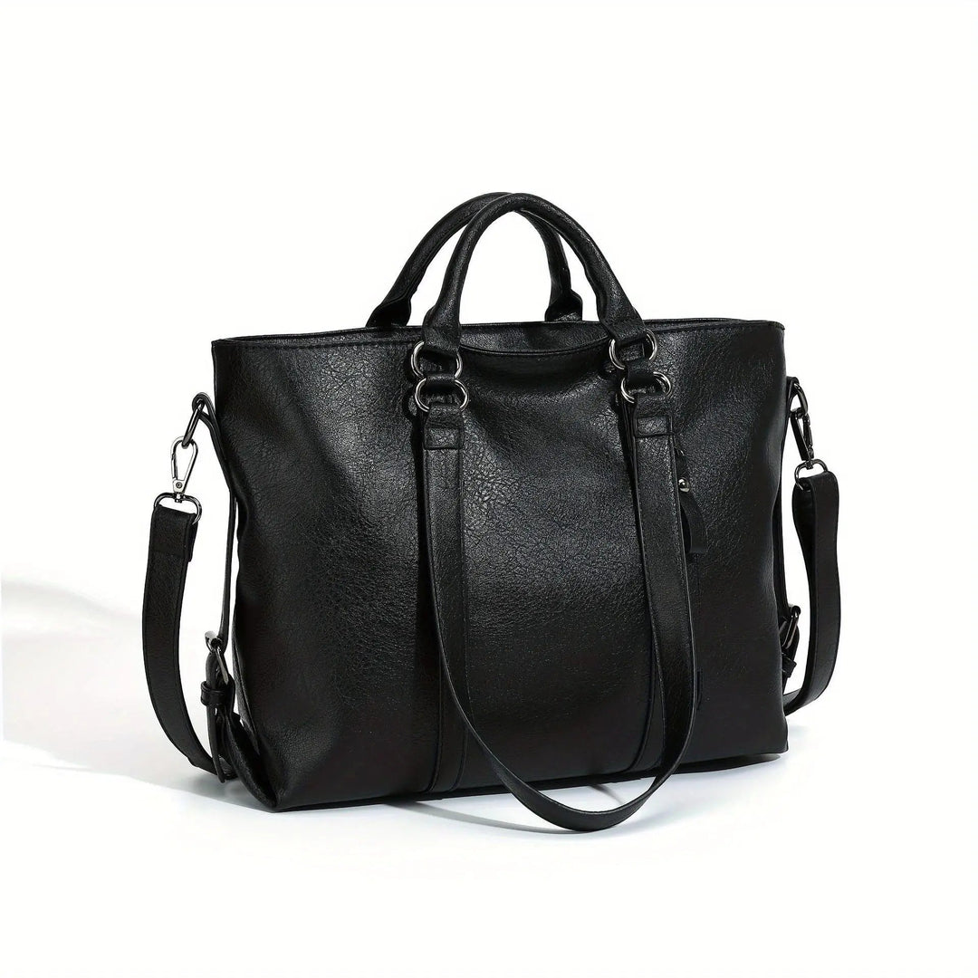Anita´s klassiske eleganse | Vintage falsk lær tote-veske