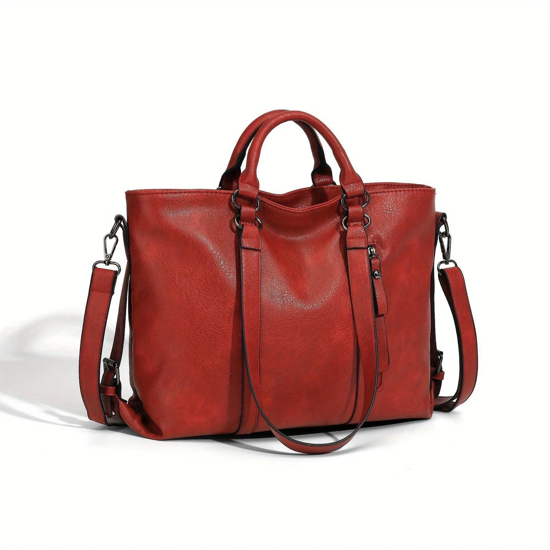 Anita´s klassiske eleganse | Vintage falsk lær tote-veske