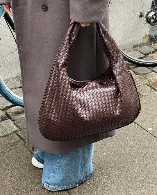 Valentina | Vevd Rød Tote-veske