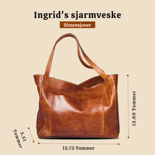 Ingrid's sjarm | Vintage lær skulderveske