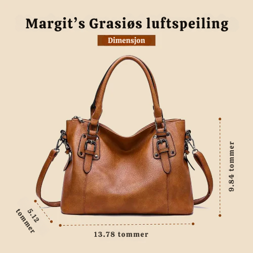 Margit’s Grasiøs luftspeiling | Elegant Skinn Håndveske