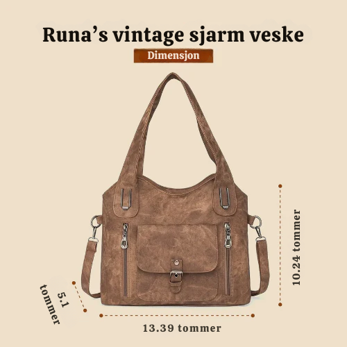 Runa’s vintage sjarm | Falsk lær skulderveske