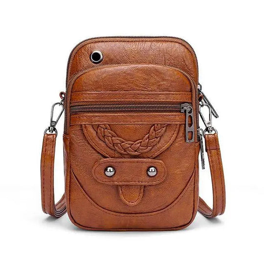 Alva´s Vintage Elegans | Skinn Crossbody Veske