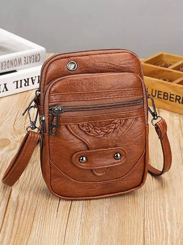 Alva´s Vintage Elegans | Skinn Crossbody Veske