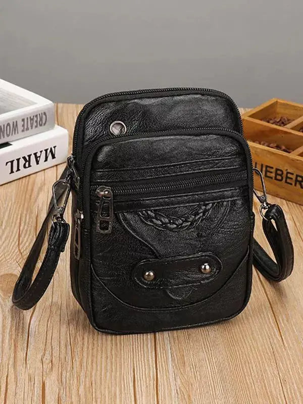 Alva´s Vintage Elegans | Skinn Crossbody Veske